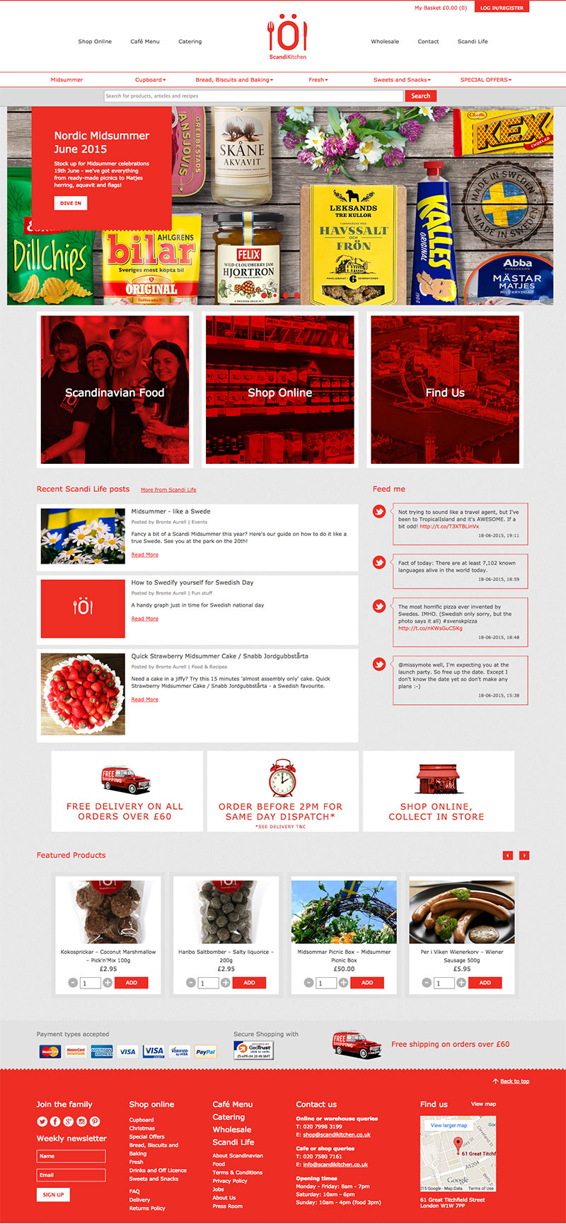 Scandi Kitchen digital commerce mobile application interface