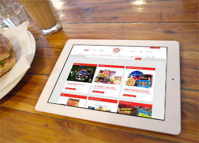 Scandi Kitchen digital commerce project displayed on a tablet